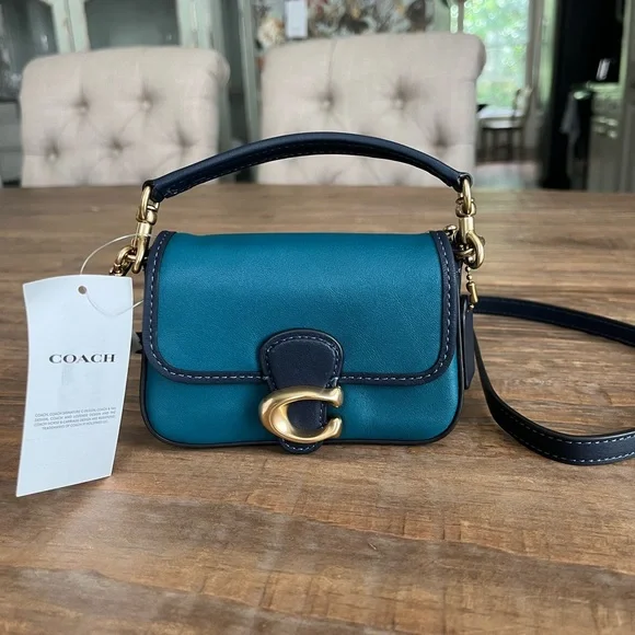 Coach Tabby 13 blue colorblock NWT - Picture 1 of 11